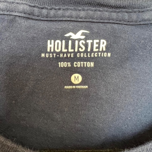 Hollister navy t-shirt embroidered logo - Picture 4 of 4